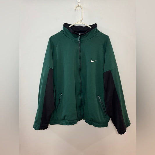 Pre-Owned XL Nike Vintage Dark Green and Black Zip Up Heavyweight Jacket