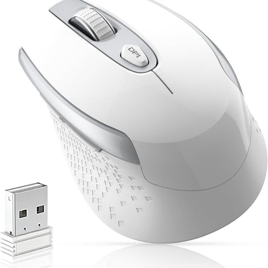 cimetech Wireless Computer Mouse, 2.4G Ergonomic Optical Mouse, 6 Buttons