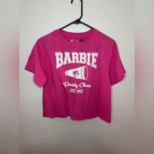 NWT SM Barbie Pink Varsity Cheer Graphic T-shirt