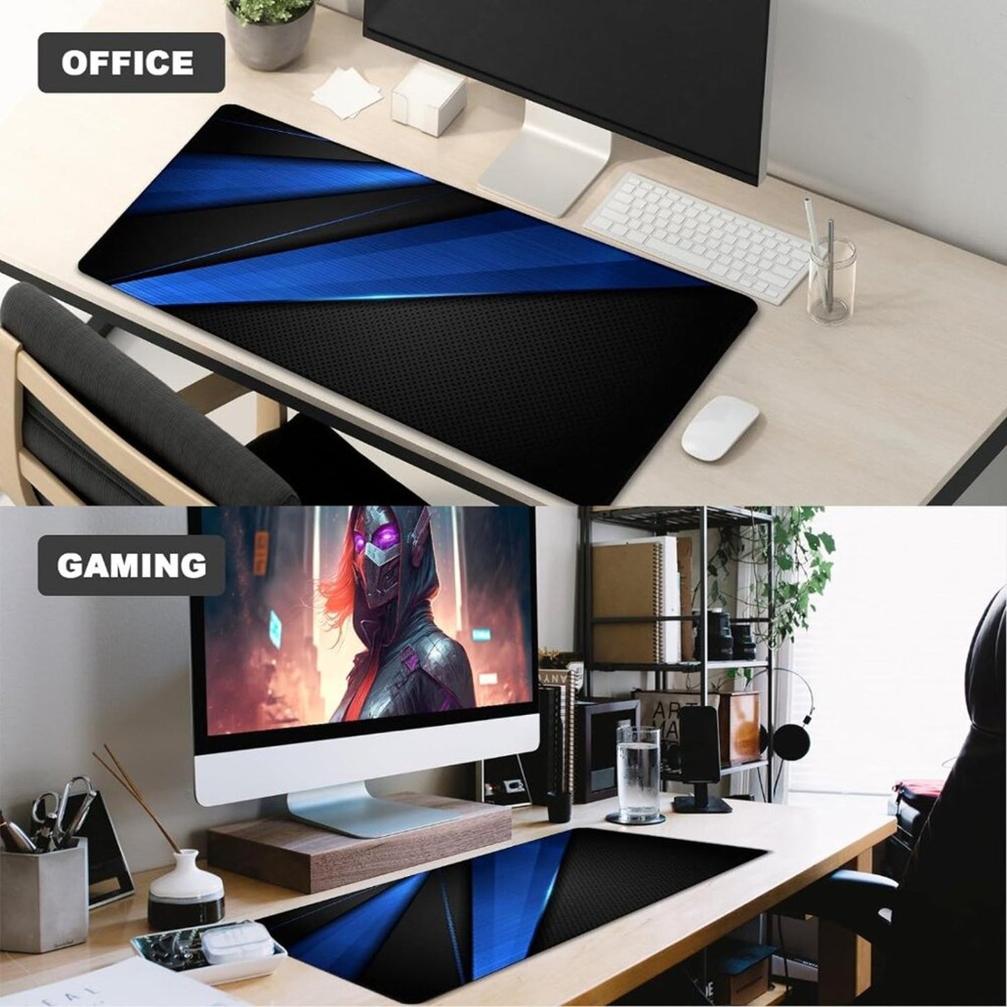 Desk Pad, Large Gaming Mouse Pad,Extended Keyboard Mouse Mat Desk Pad