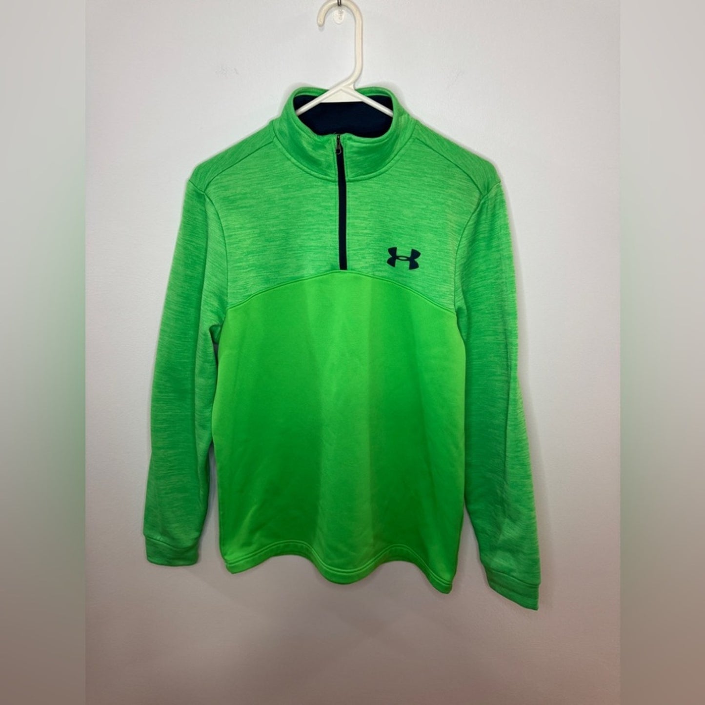 Pre-Owned SM Under Armour Green Quarter Zip Pullover Athletic Jacket