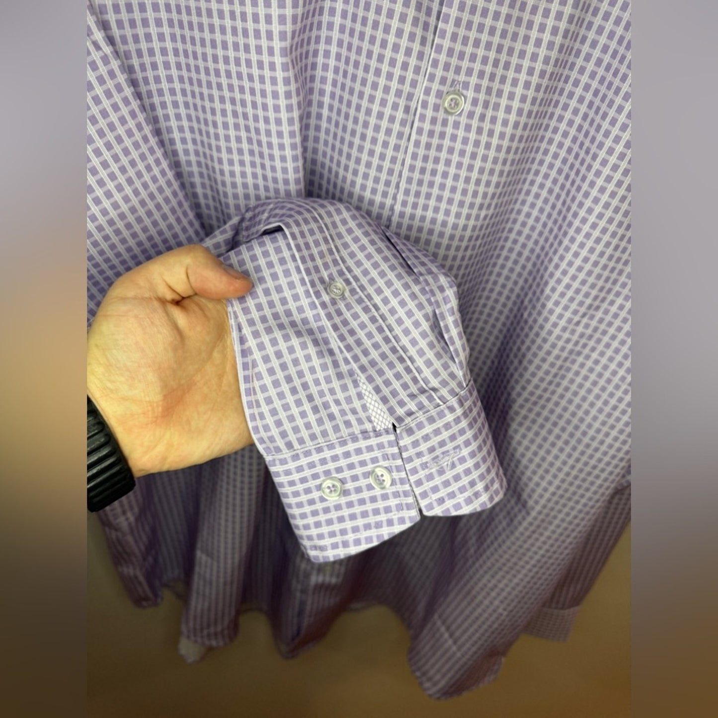 Pre-Owned XL Report Collection Purple Button Up Shirt