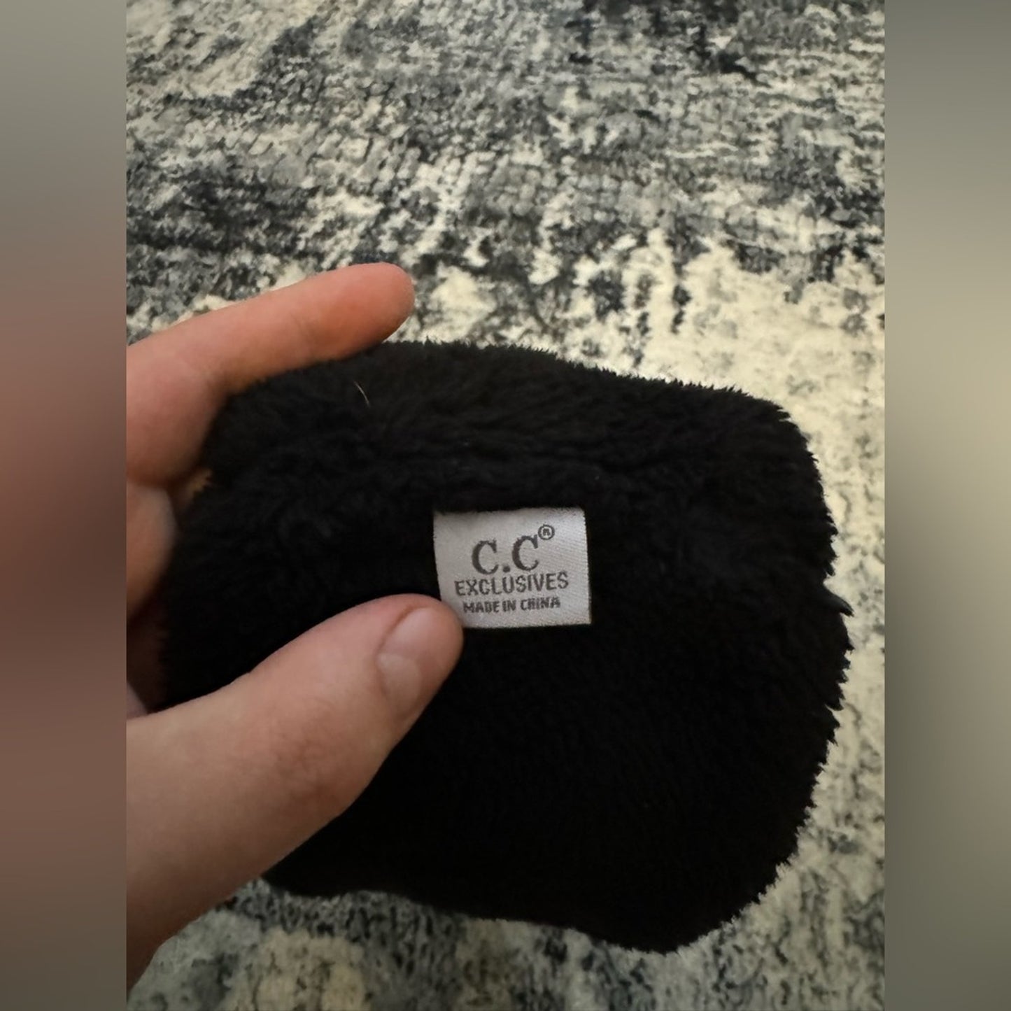 Pre-Owned C.C. Black Cheetah Print Ear Warmers