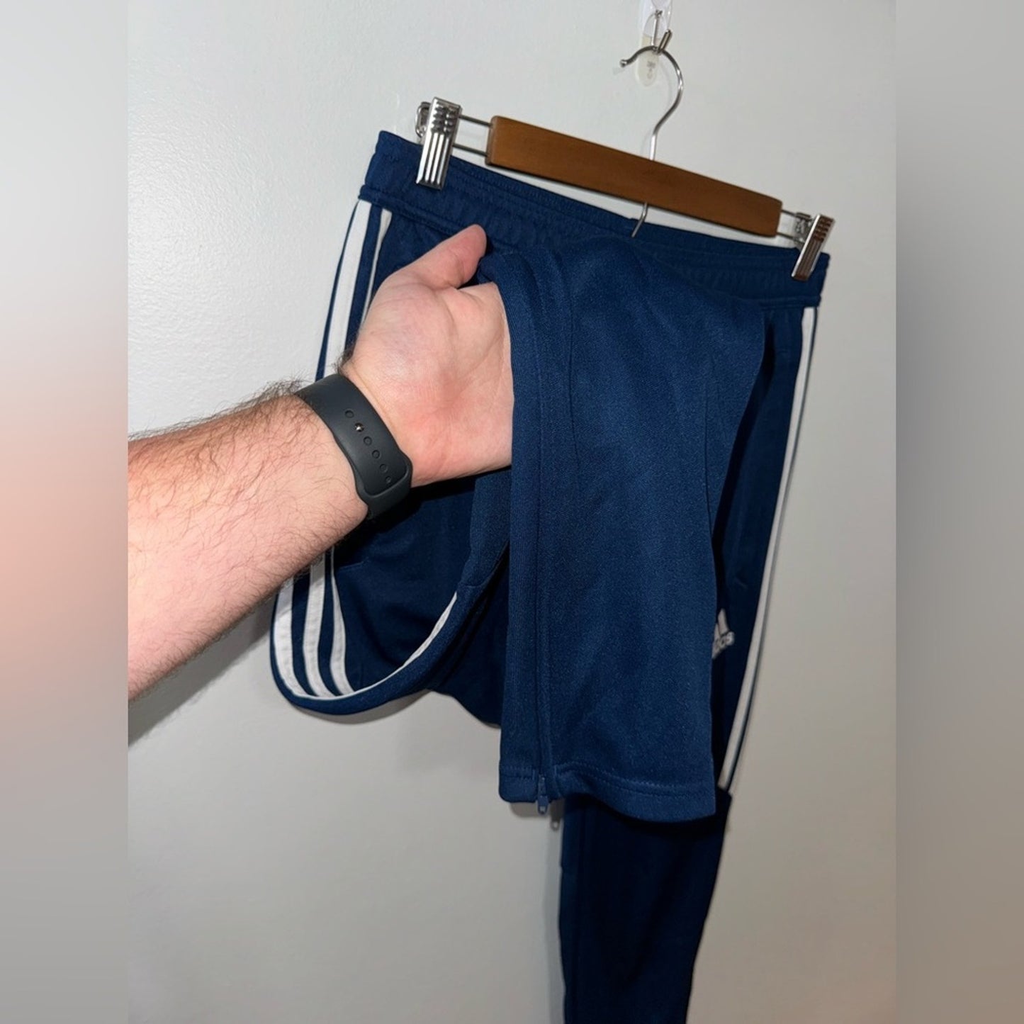 Pre-Owned MD Adidas Navy Blue Climacool Slim Fit Athletic Pants