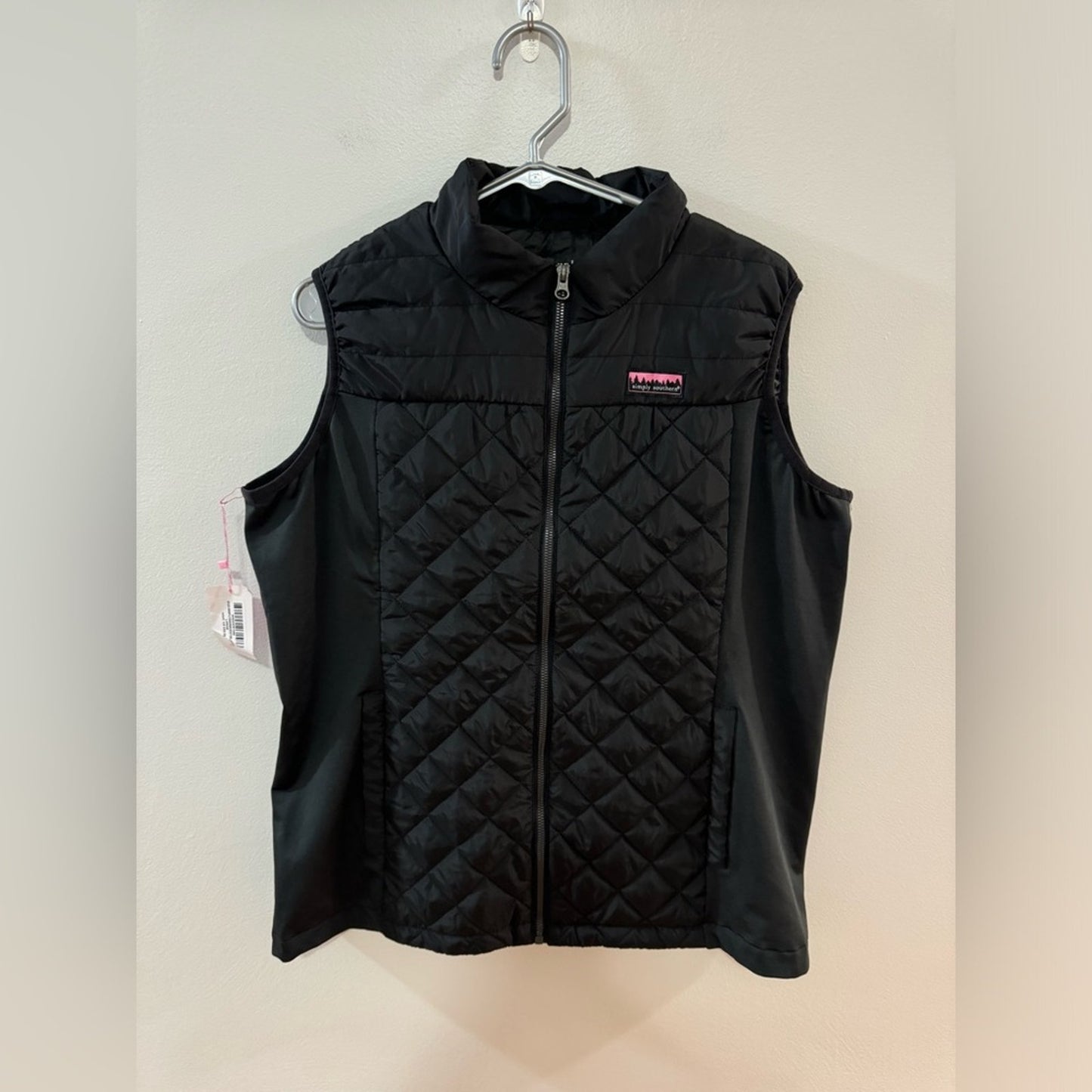 NWT LG Simply Southern Black Puffer Vest