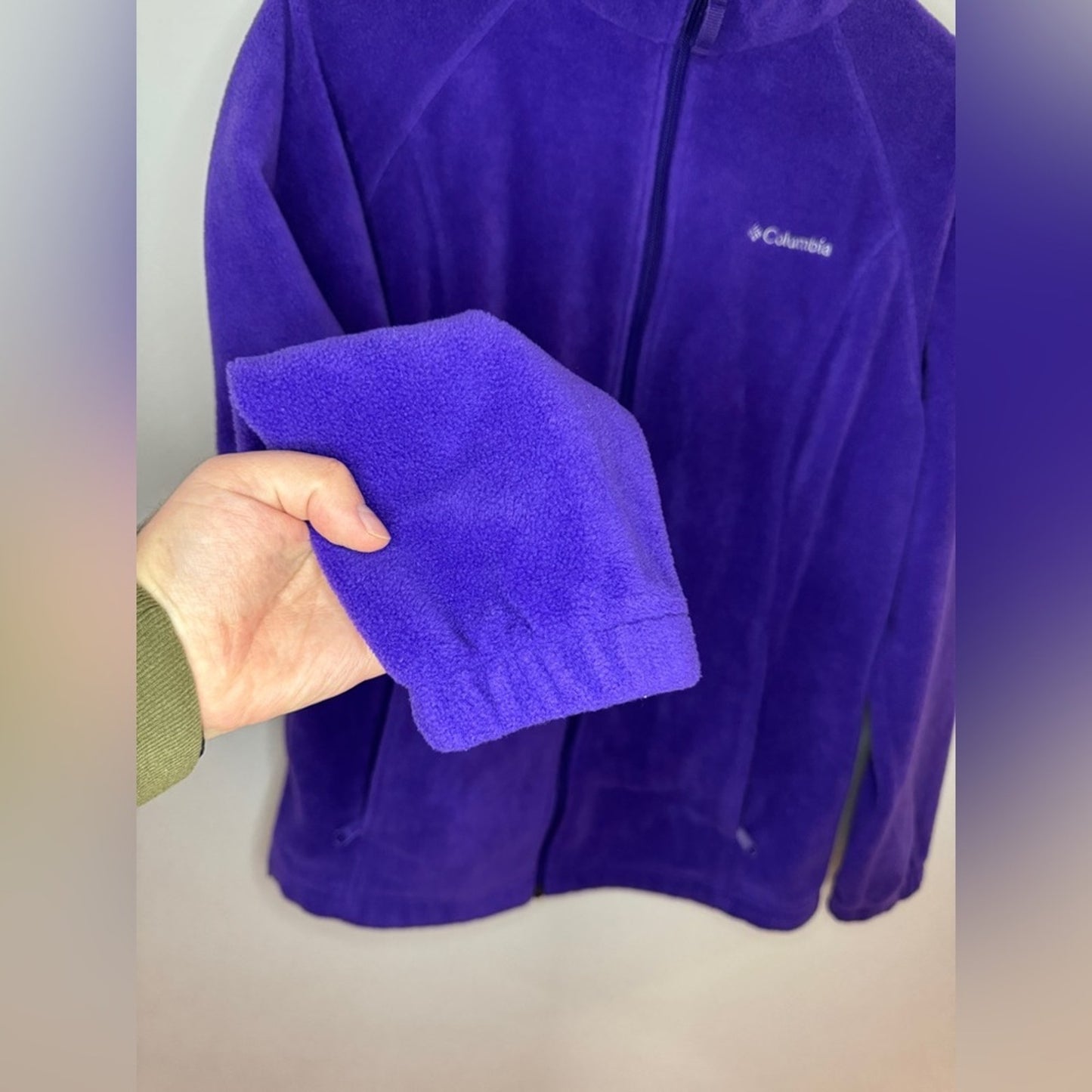 Pre-Owned LG Columbia Purple Fleece Zip-Up Jacket