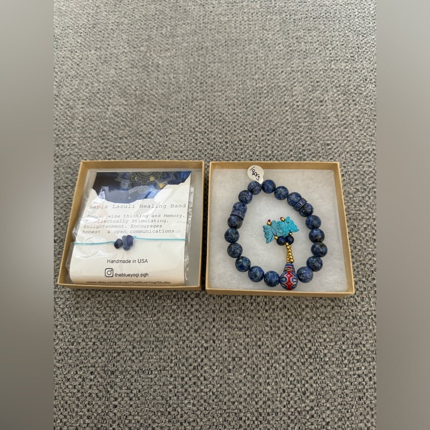 NWT Lapis Lazuli Beaded Bracelet and Heading Band