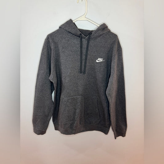 Pre-Owned LG Nike Dark Grey Logo Pullover Hoodie