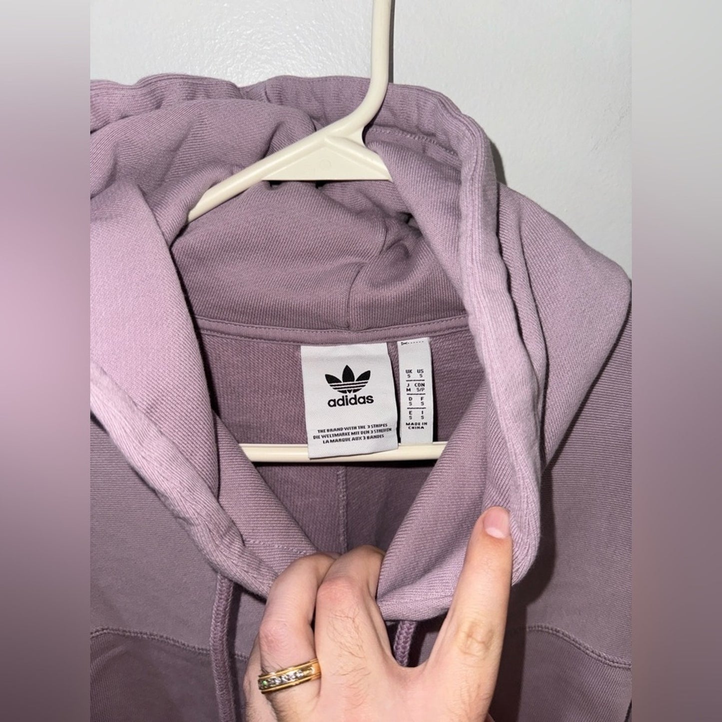 Pre-Owned SM Adidas Purple Pullover Hoodie