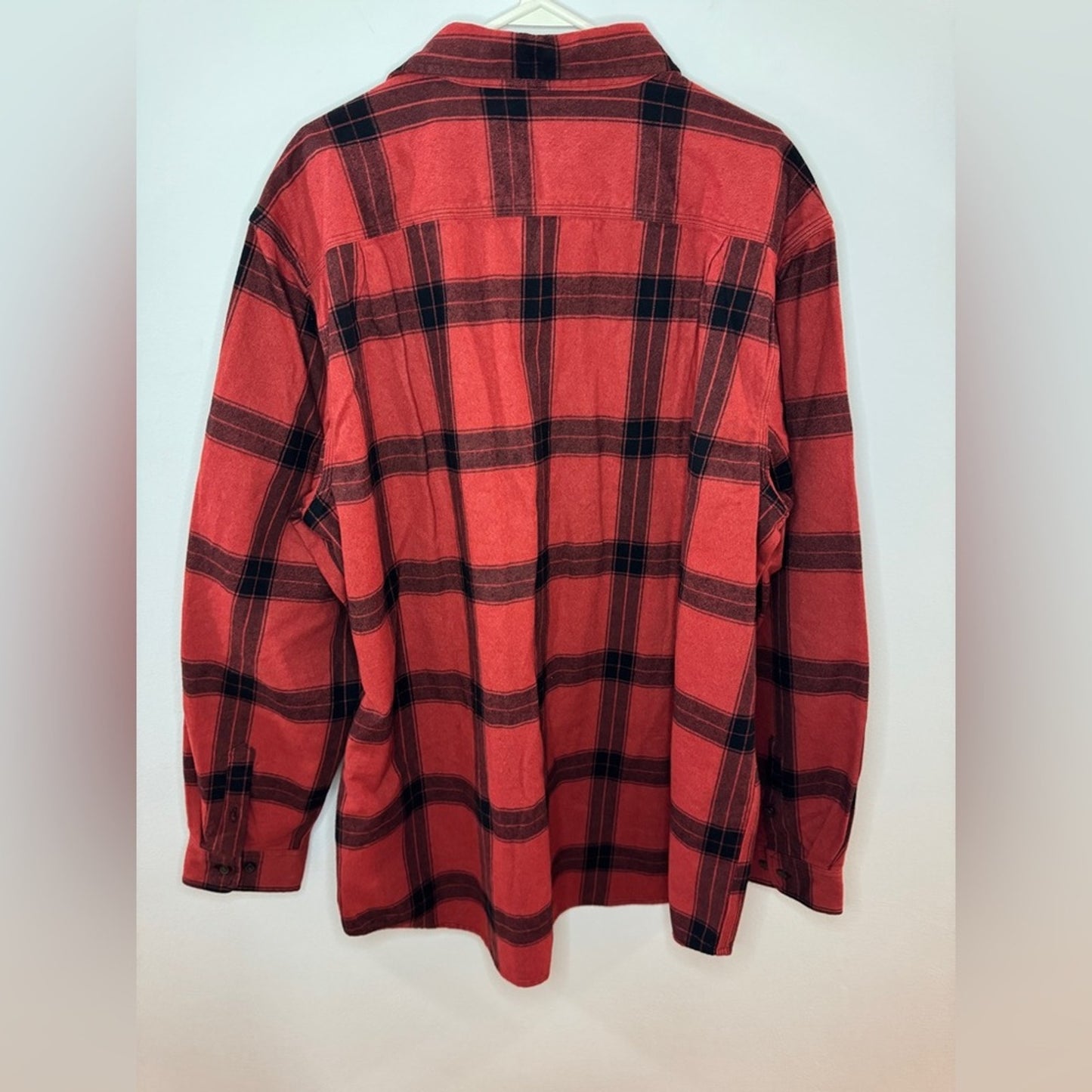 NWT XL Tall Carhartt Red and Black Heavyweight Loose Fit Flannel