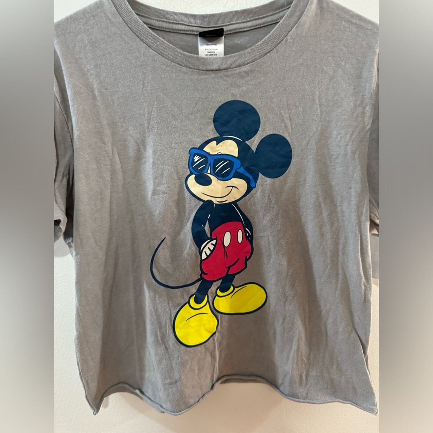 NWT MD Disney Mickey Mouse w/Sunglasses Grey T-Shirt