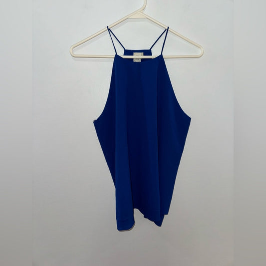 Pre-Owned MD PaperCrane Royal Blue Halter Flowy Top