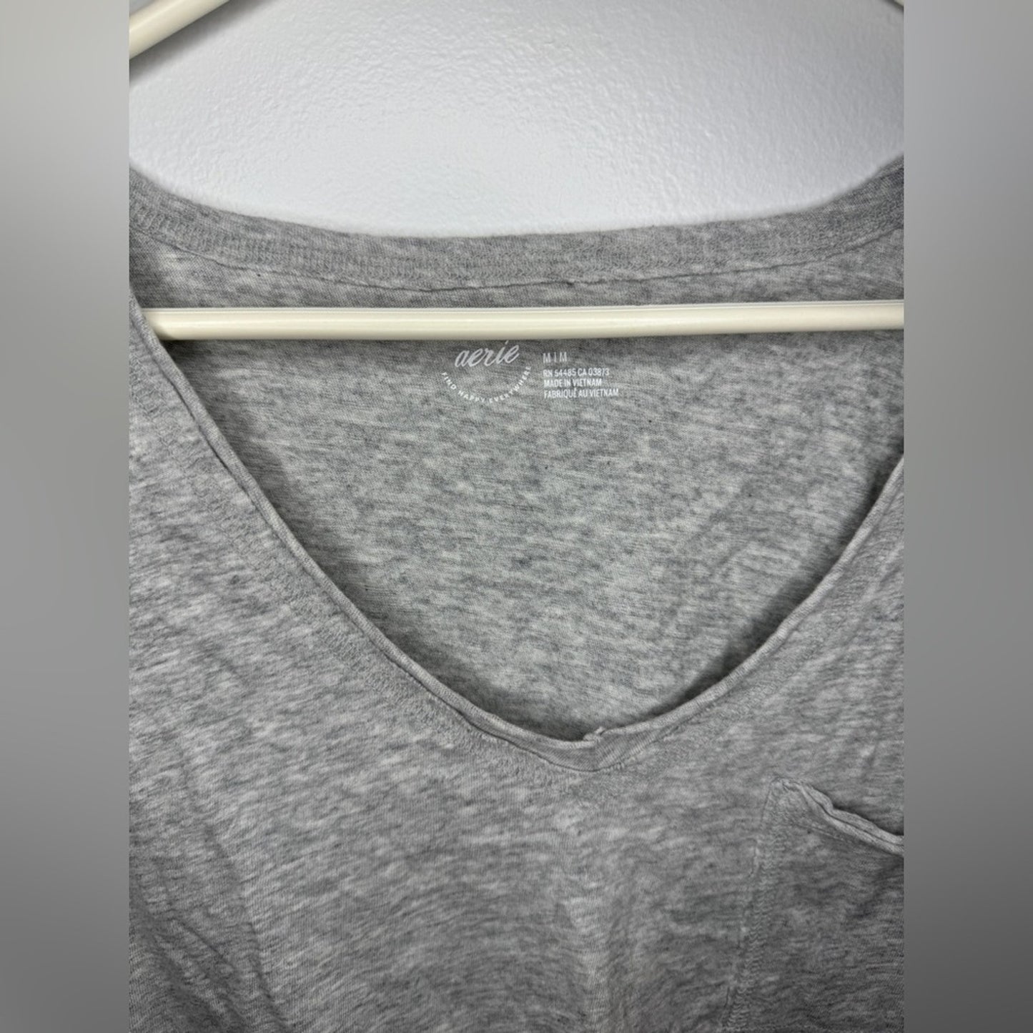 NWOT MD Aerie Light Heather Grey Distressed Tank Top