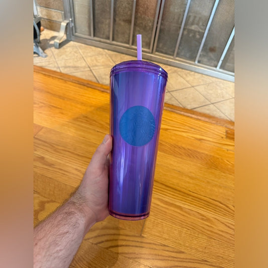 Pre-Owned Starbucks Summer 2022 Purple Kaleidoscope Dome Tumbler