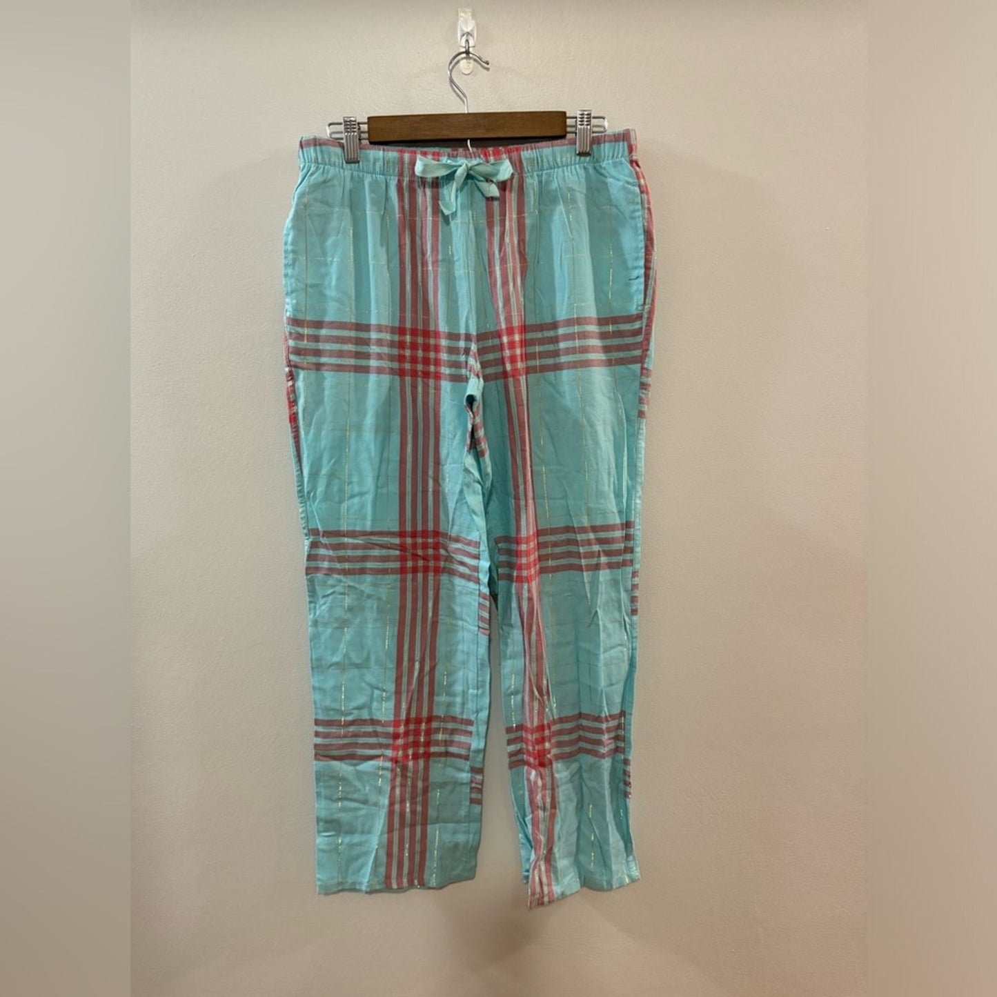 Pre-Owned MD Victoria’s Secret Blue/Pink/Gold Check Sleep Pants