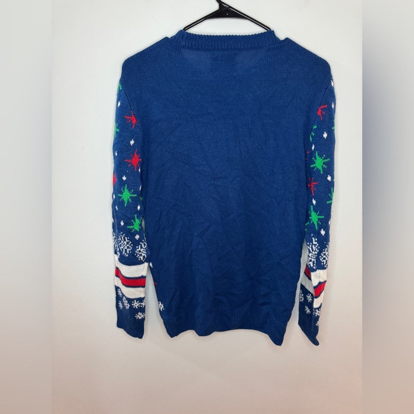Pre-Owned Unisex SM Party Sweater Blue Knitted Santa DJ Sweater