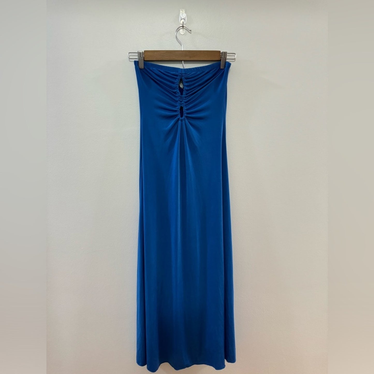 Pre-Owned MD Sincerely Jules Blue Strapless Tie Long Dress