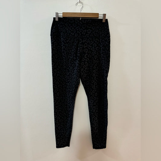 Pre-Owned Unbranded Black and Grey Leopard Print Leggings (see measurements)