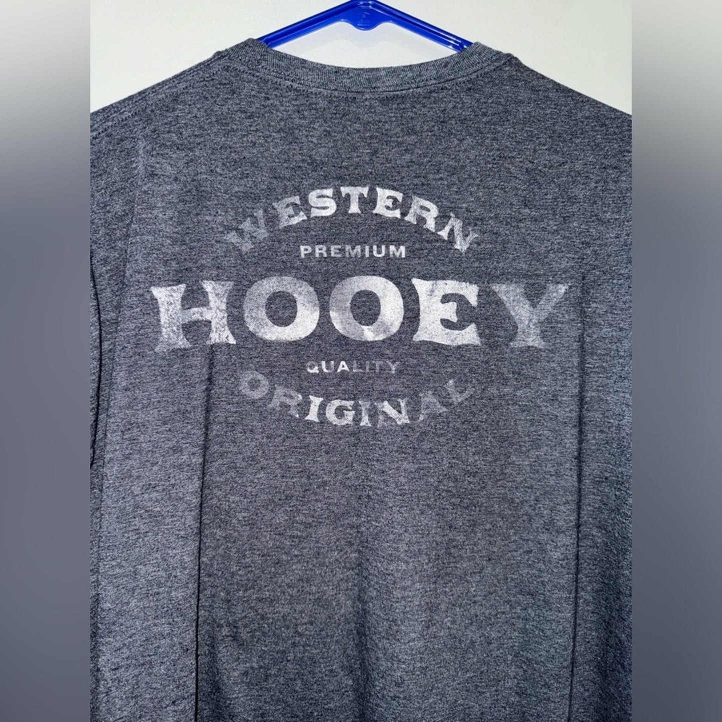 Pre-Owned XXL Hooey Dark Heather Grey Logo T-Shirt