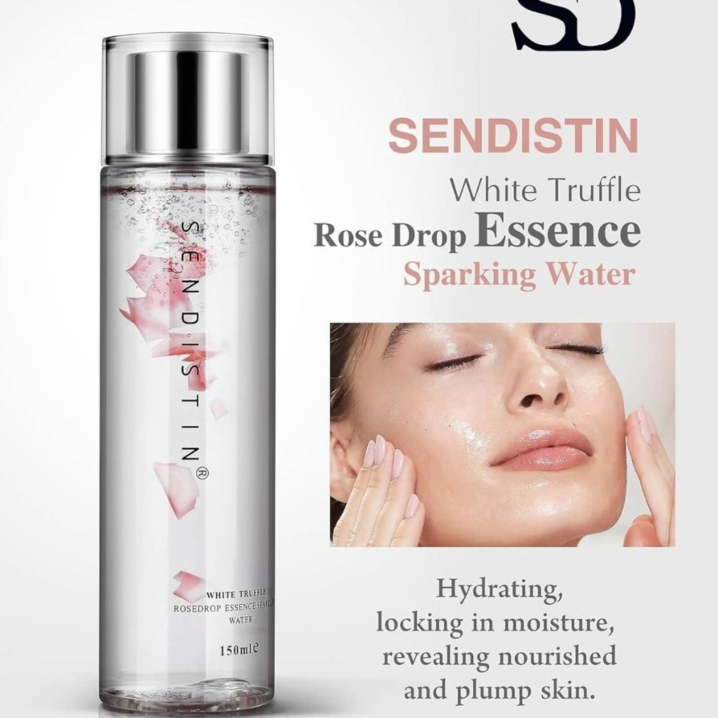 SENDISTIN Skin Care Face Toner, White Truffle Rosedrop Essence Sparking
