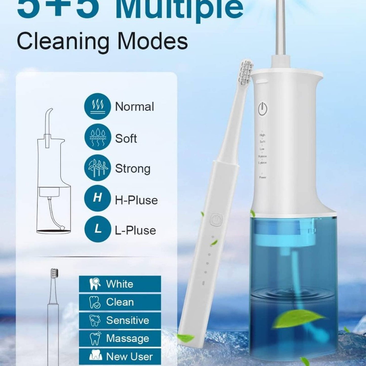 Electric Toothbrush and Water Flossers for Teeth,Gift Set for Men Women