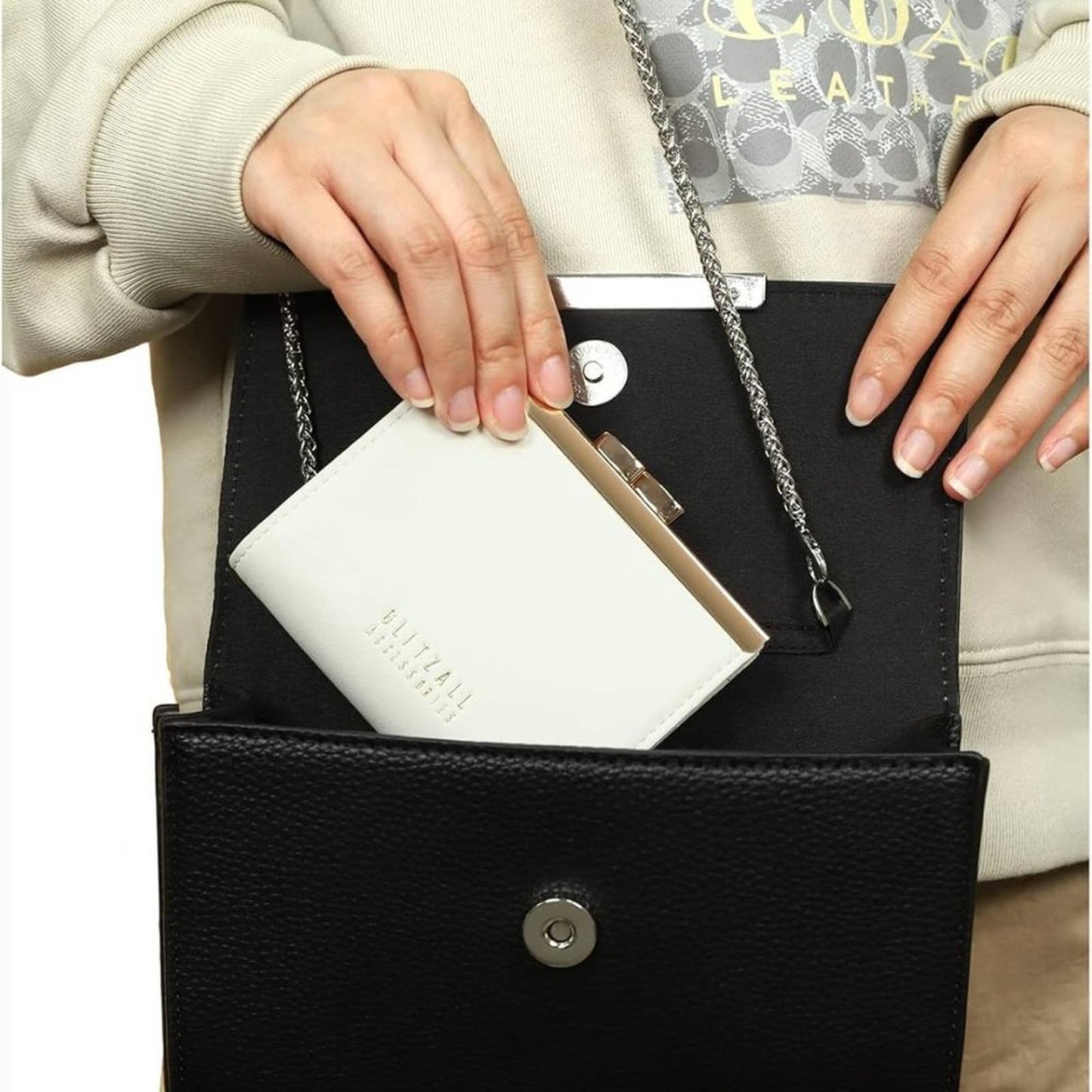 GLITZALL Small Wallet for Women Bifold Credit Card Holder RFID Blocking Wallets