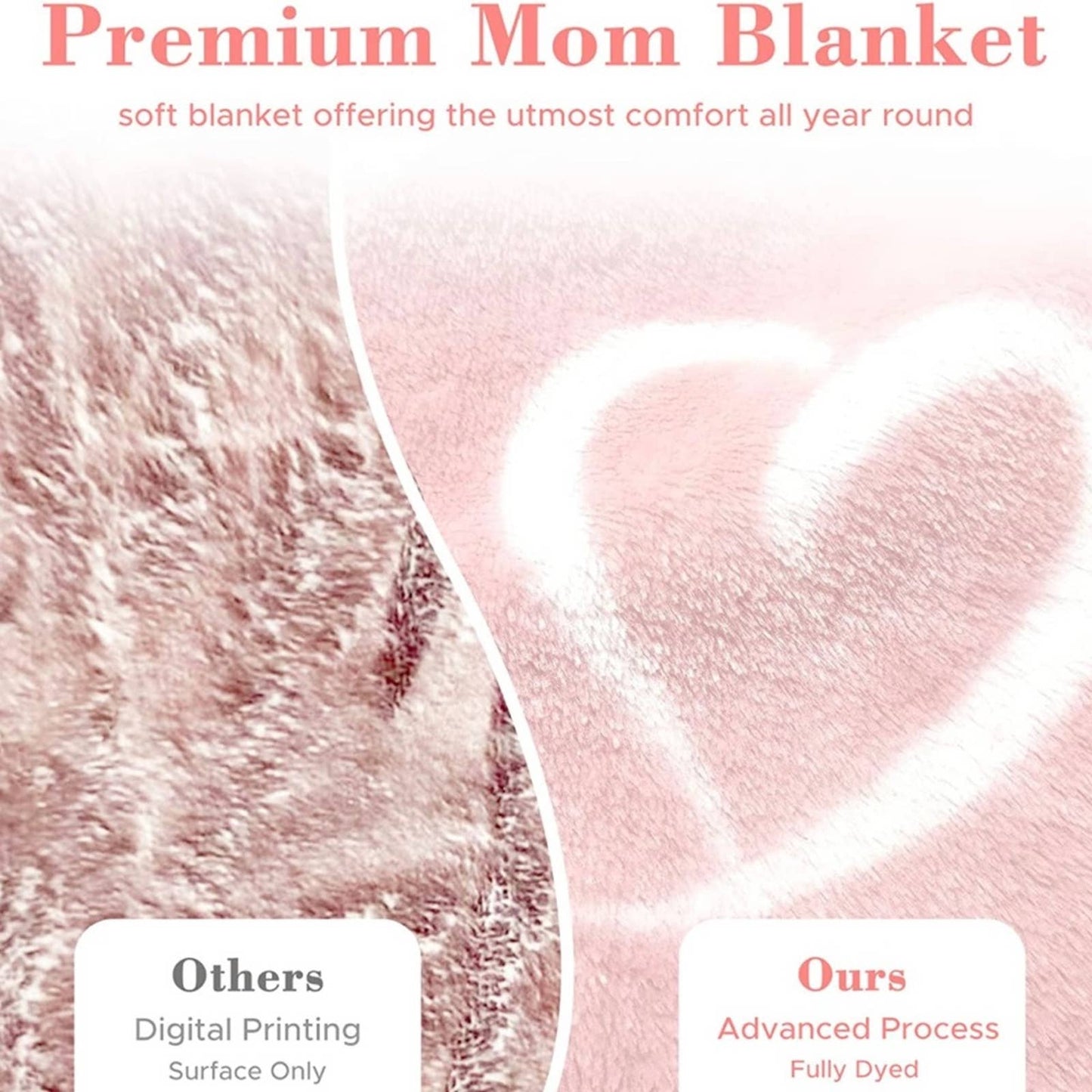 Lukeight Gifts for Mom, Throw Blanket 65x55”