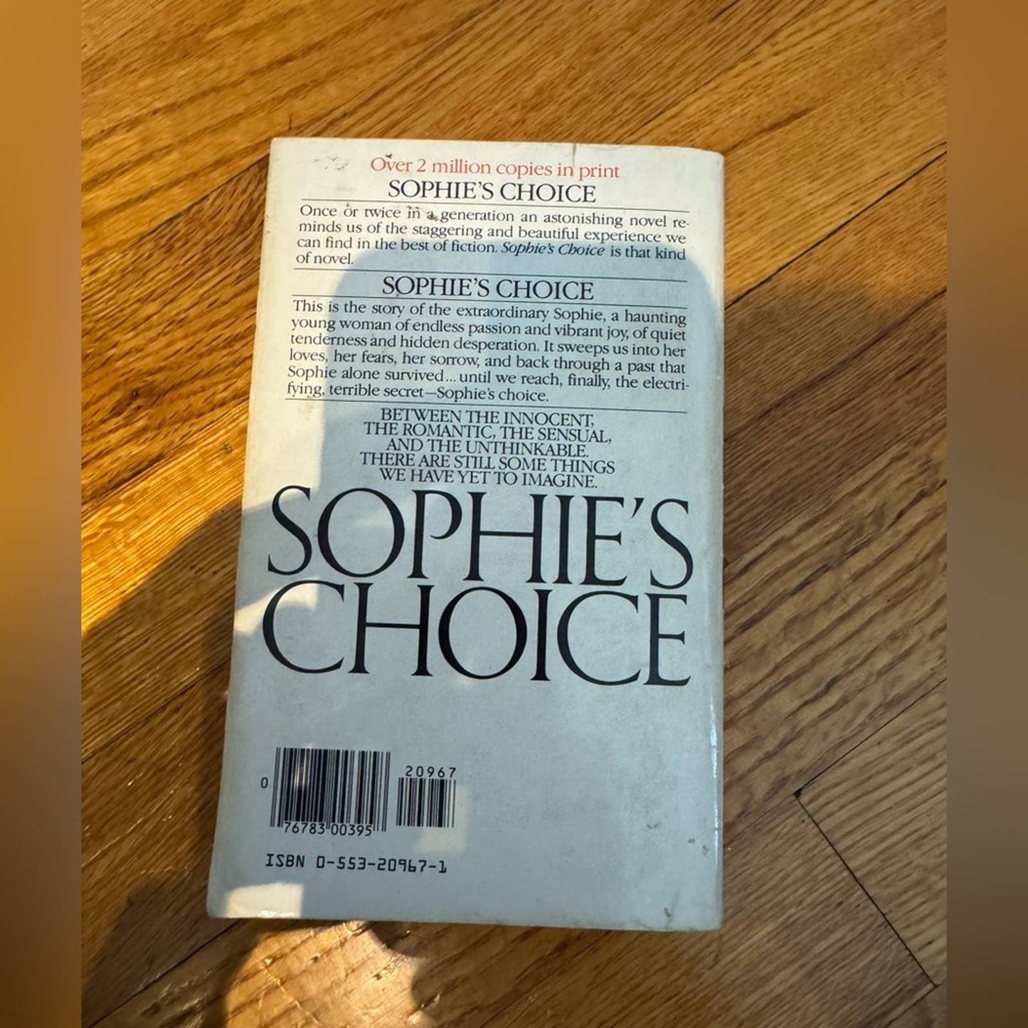 Sophie’s Choice by William Styron Paperback Book