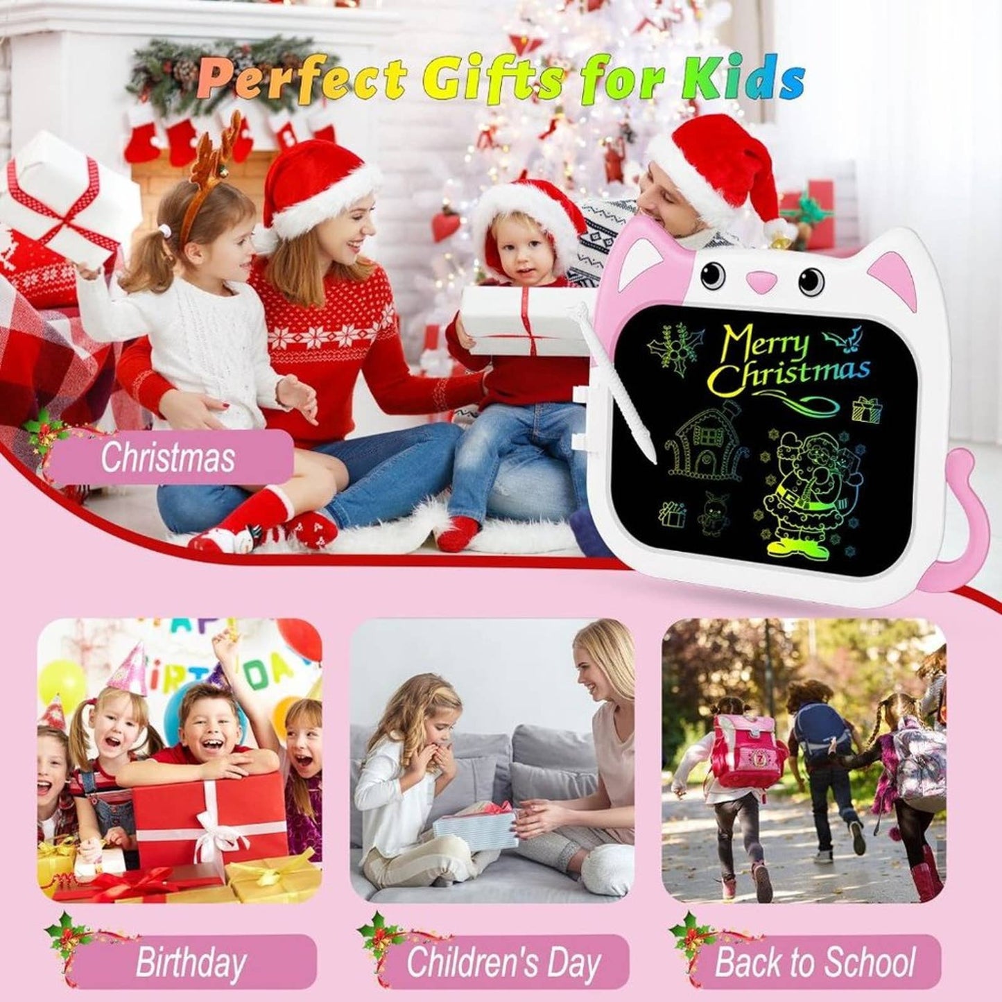 YNOFIT LCD Writing Tablet for Kids, Toys for Boys Girls 3-8 Year Old, 10 Inches