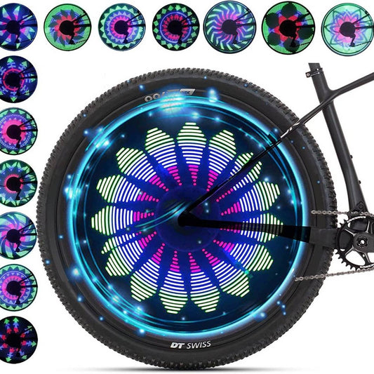 QANGEL Bike Wheel Lights, RGB LED Waterproof Bicycle Spoke Lights