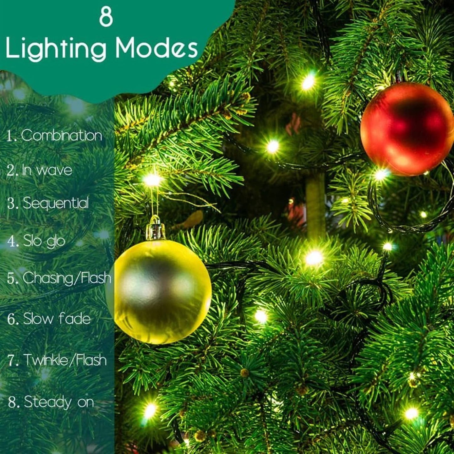SISLYANIA Battery Operated Christmas Lights - 50 LED Mini Lights Battery OP