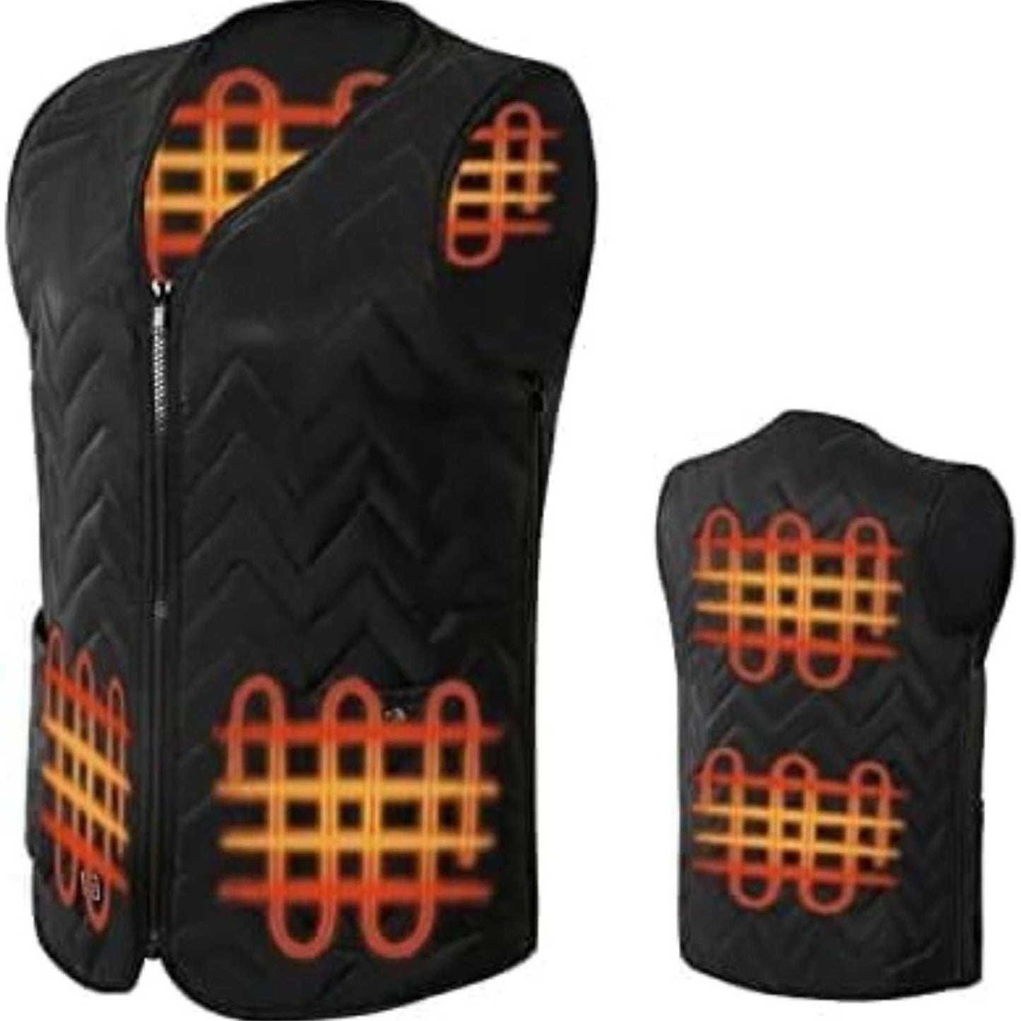 O-SEN Heated Vest for Women Men (Battery not include) One Size Dark Black