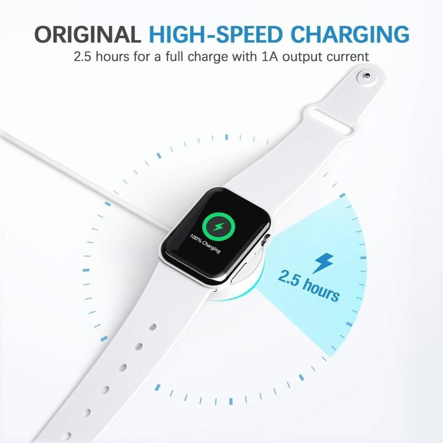 2 in 1 for Apple Watch Charger iWatch-Charger iPhone - with USB Wall Charger