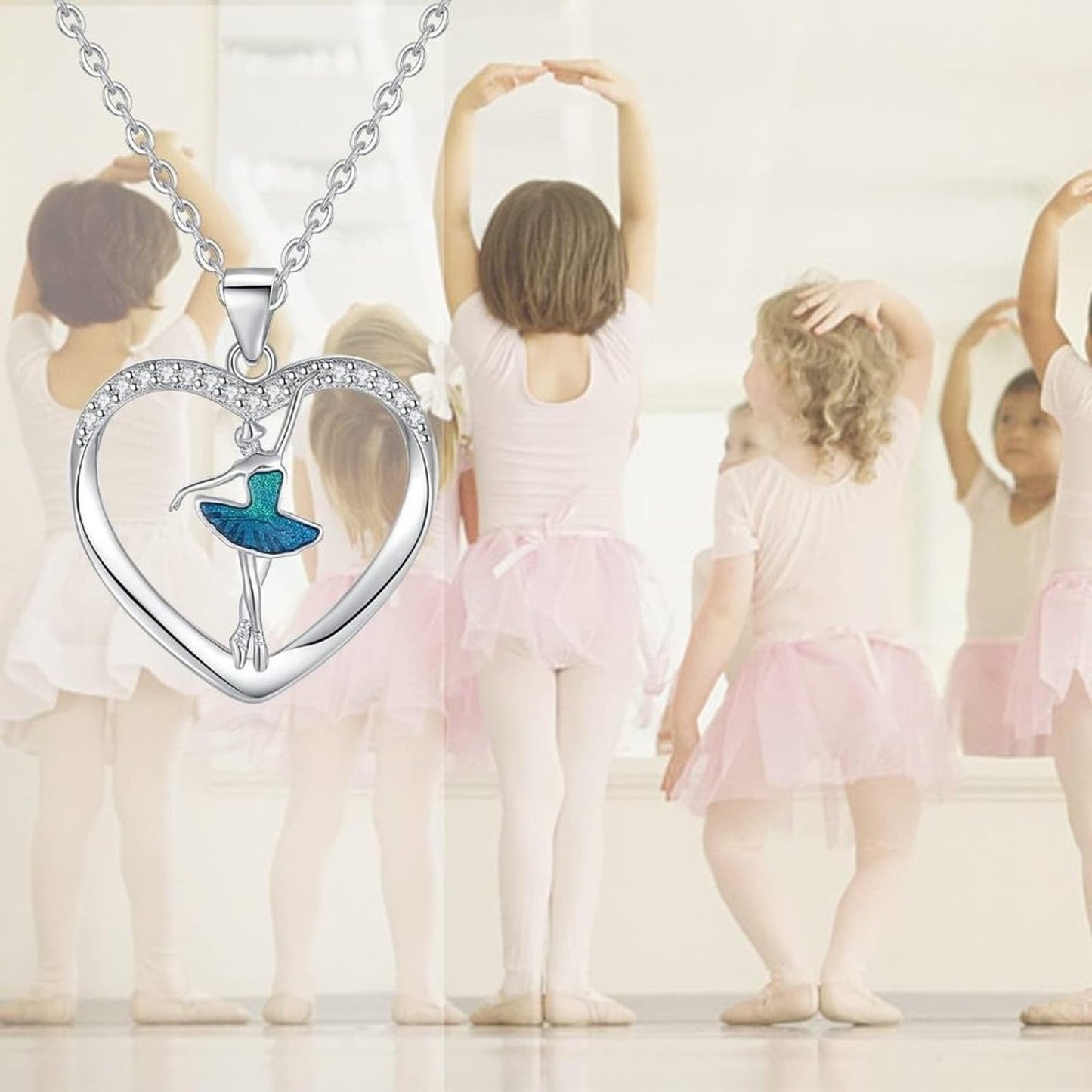 Ballerina Necklace for Teen Girls Dancer Ballet Recital Dance Pendant Necklace