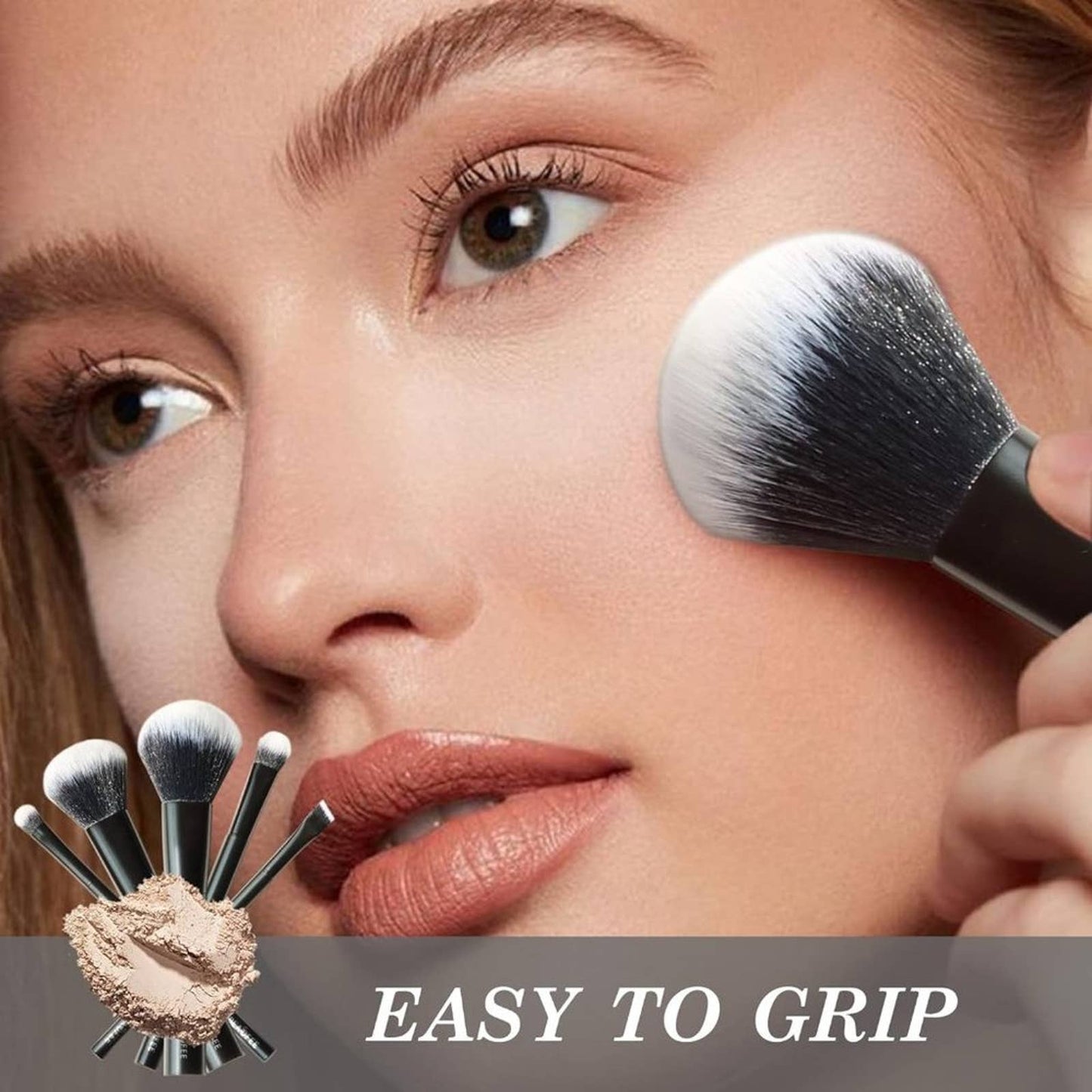 Blush Brushes For Makeup, Makeup Brush Set 5 Pcs, Premium Synthetic Blush Brush