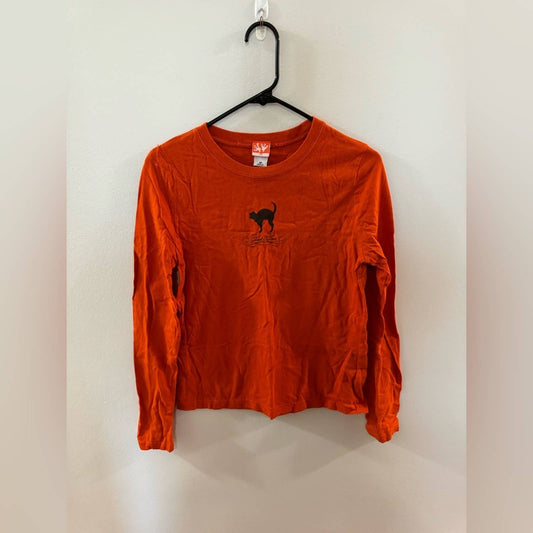 MD Long Sleeve Trick or Treat Orange Shirt
