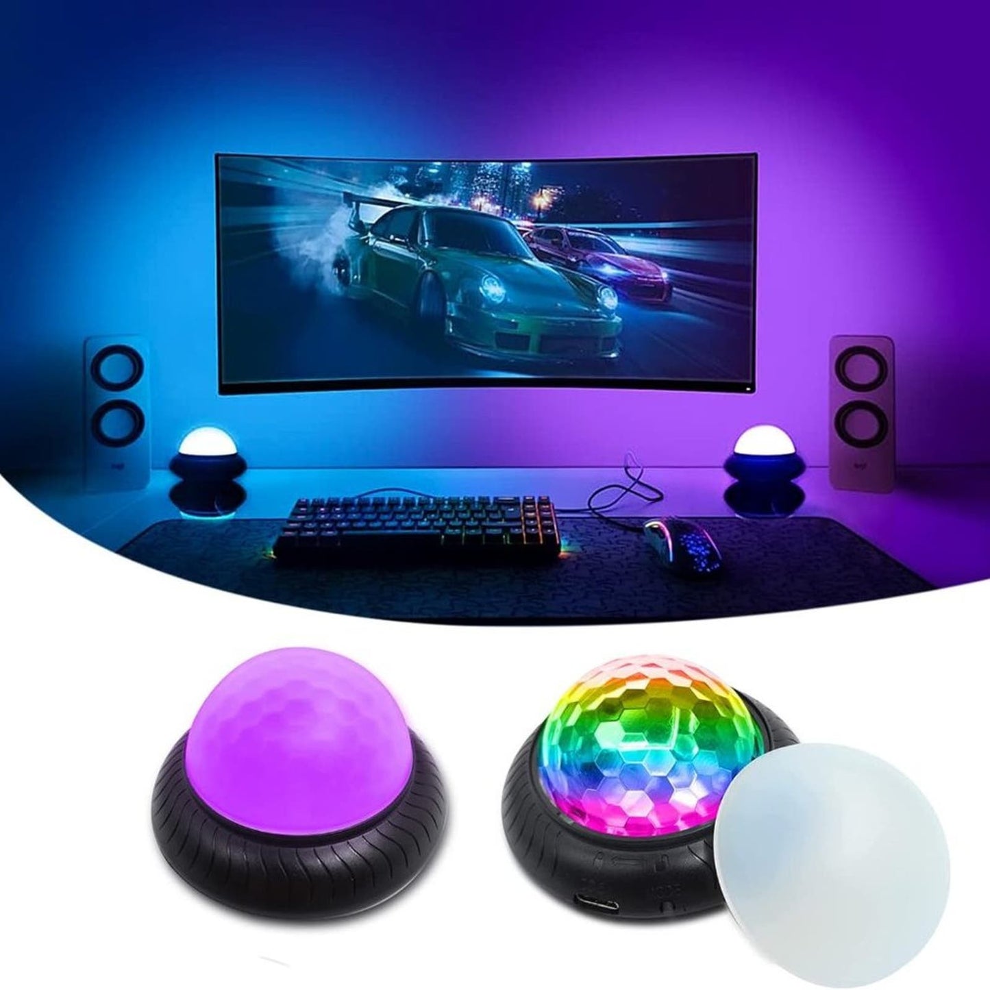 NewSumVi Gamer LED Lights Gamer Gifts Room Decor for Boys, Gaming Lights 2PK