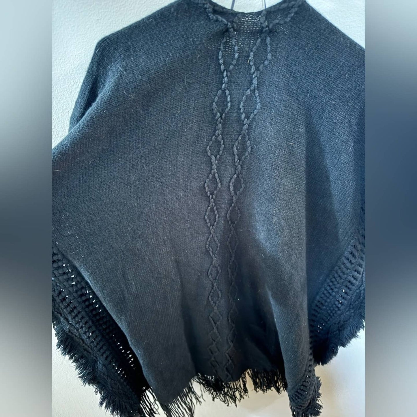 NWT OS Christopher & Banks Black Fringe Shawl