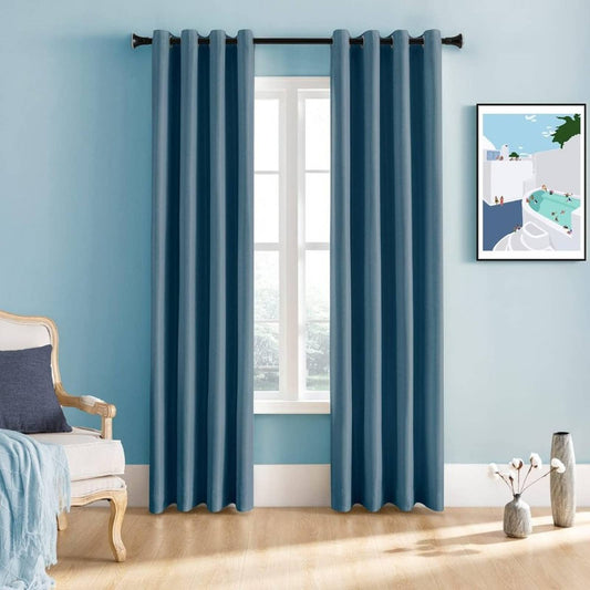 Topchaplo Navy Blue Blackout Curtains for Bedroom and Living Room 52"x84"