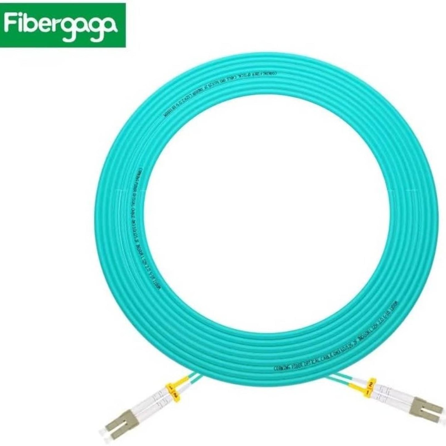 Fibergaga 0.5m(1.6ft) OM3 LC/UPC to LC/UPC Fiber Patch Cable 10GB Multimode