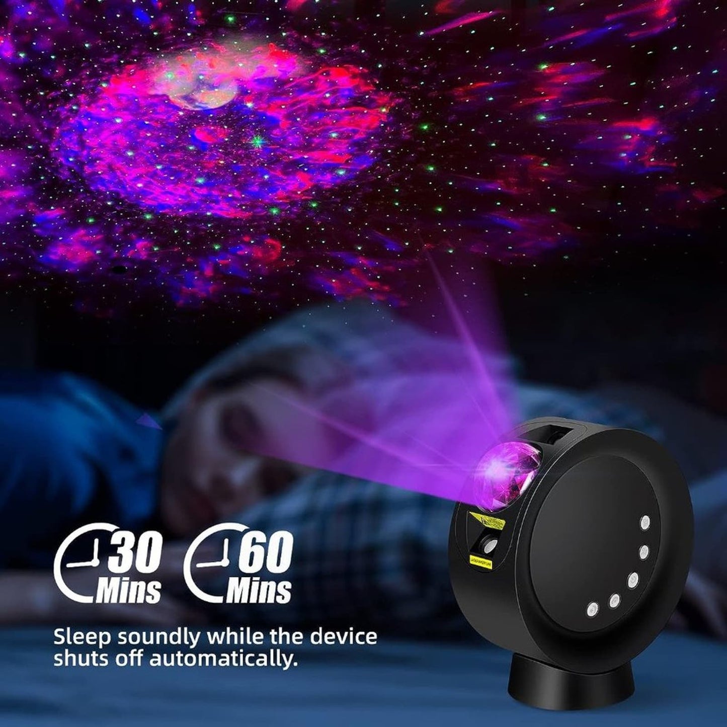 KIVOTAC Galaxy Star Projector with Remote Control, Adjustable Brightness