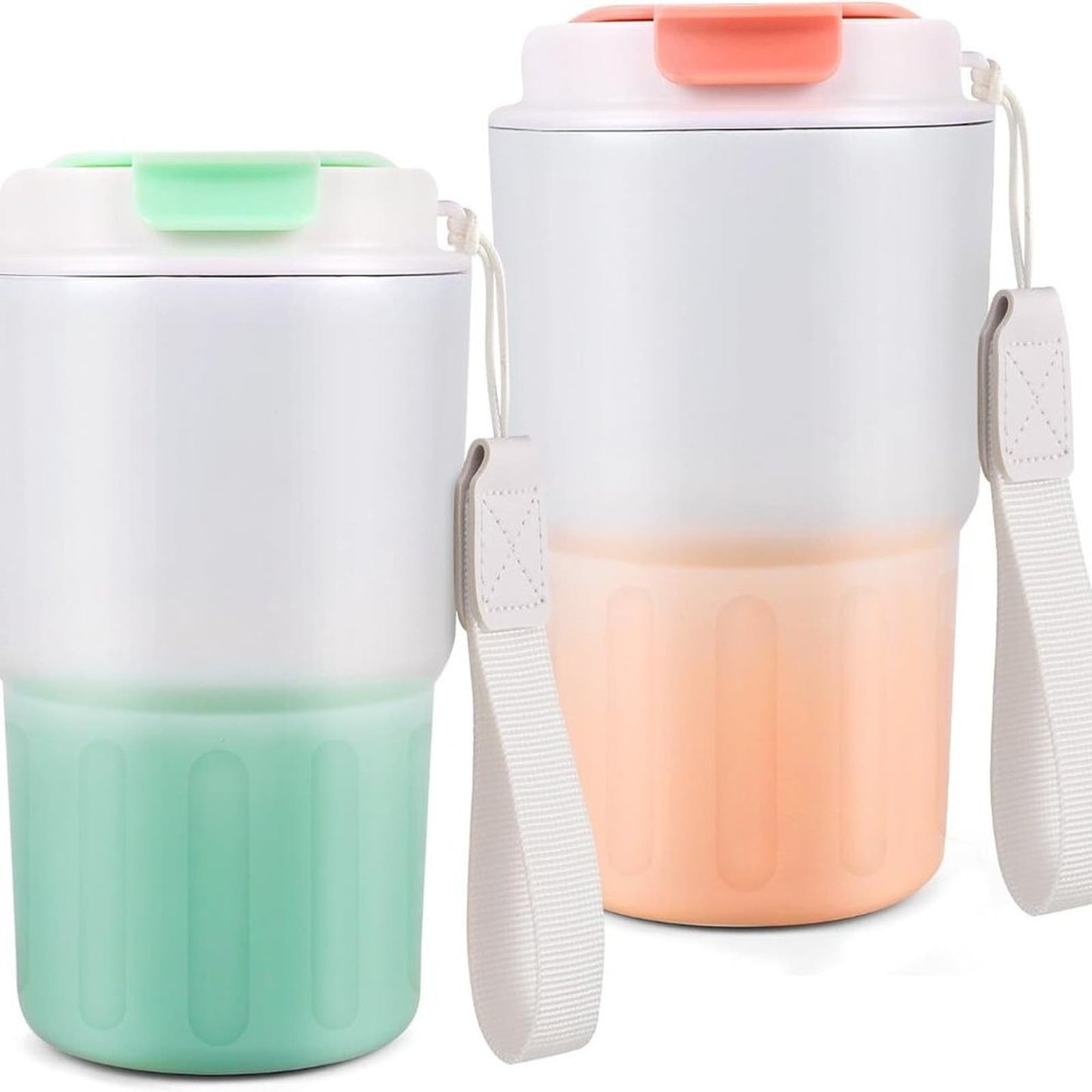 XIAPIA Travel Coffee Mug 12 oz, 2 Pack Coffee Cups with Lids, Leak Proof Reuse