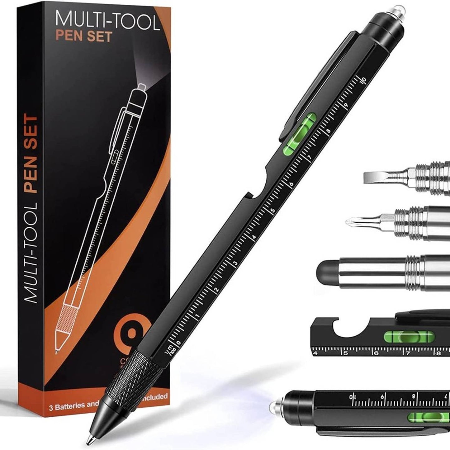 Gifts for Men, Fathers Day Dad Gifts from Daughter Son, 9 in 1 Multi Tool Pen