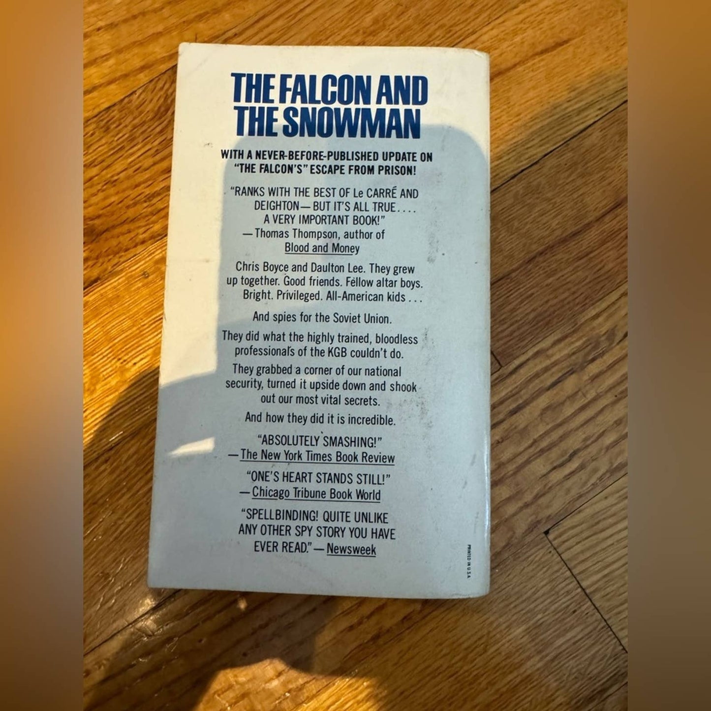 The Falcon and the Snowman by Robert Lindsey Paperback Book