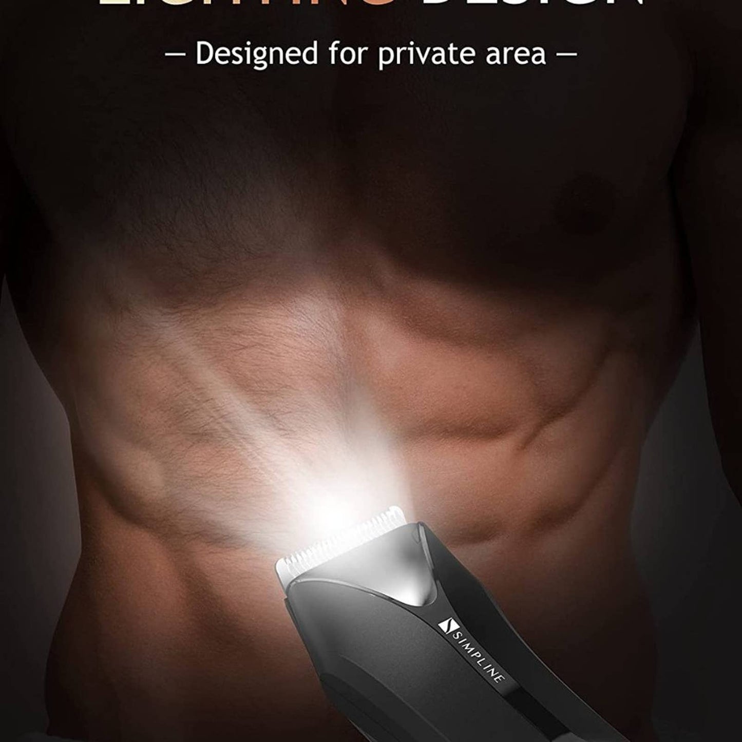 Body Hair Trimmer for Men with Led Light, Waterproof