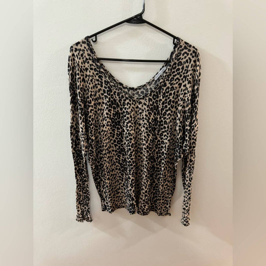 MD Charlotte Russe Leopard Long Sleeve Shirt