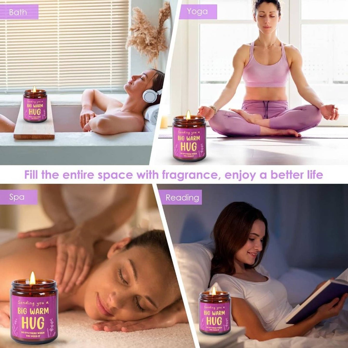 BdayPtion Thinking of You Gifts for Women, Feel Better Get Well Relaxing Candle