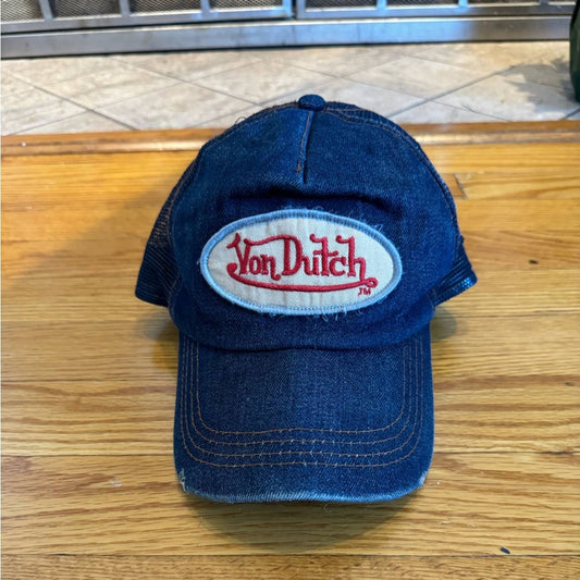 Vintage Von Dutch Denim Trucker SnapBack