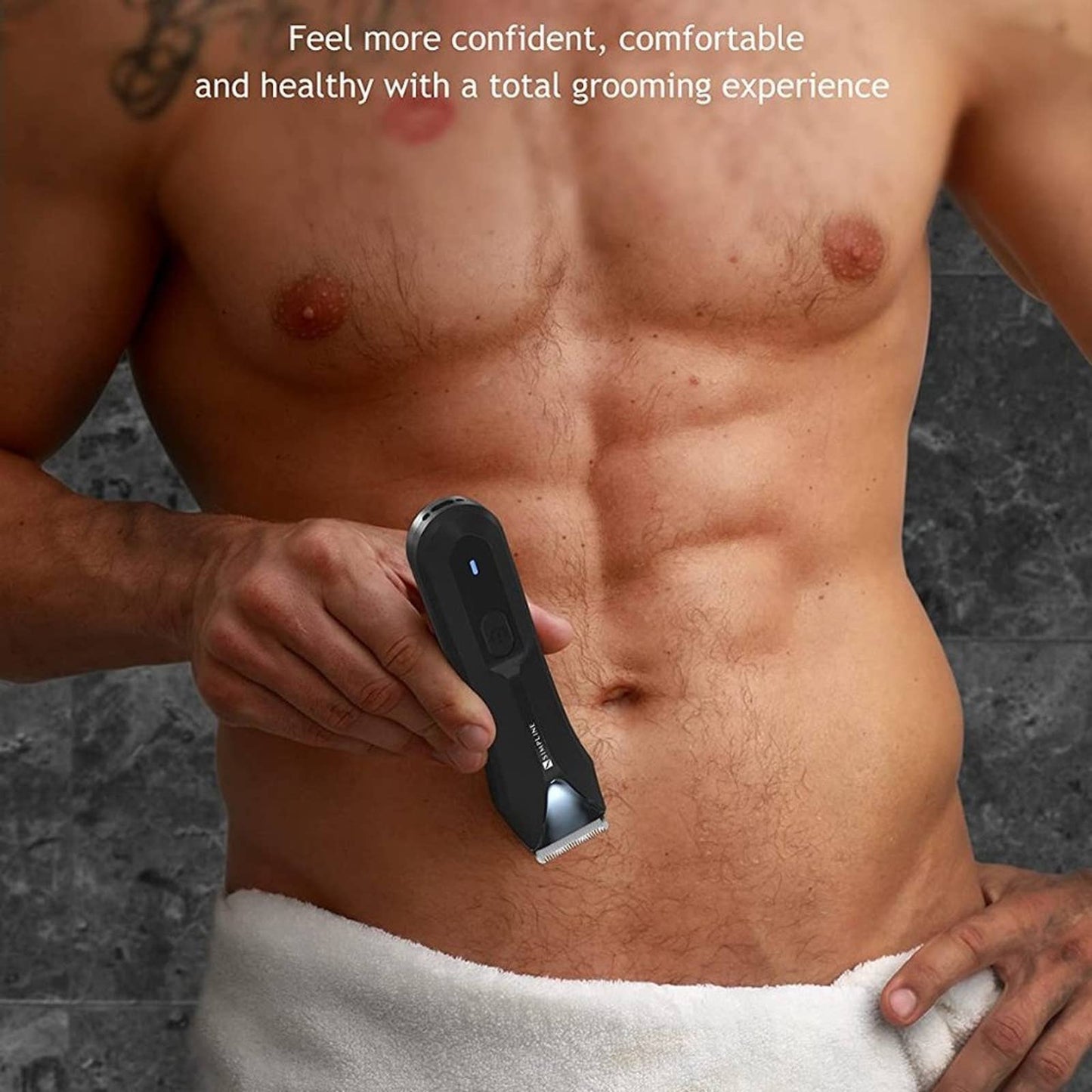 Body Hair Trimmer for Men with Led Light, Waterproof
