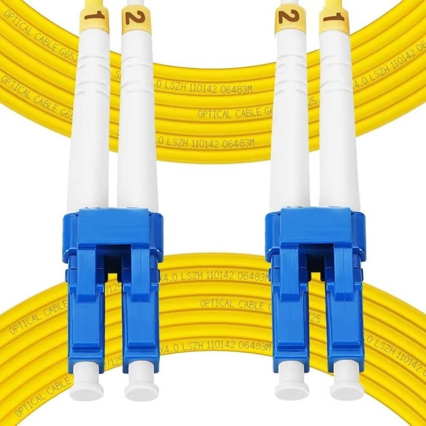 Fibergaga 3m(10ft) OS2 LC/UPC to LC/UPC Fiber Patch Cable Multimode Duplex